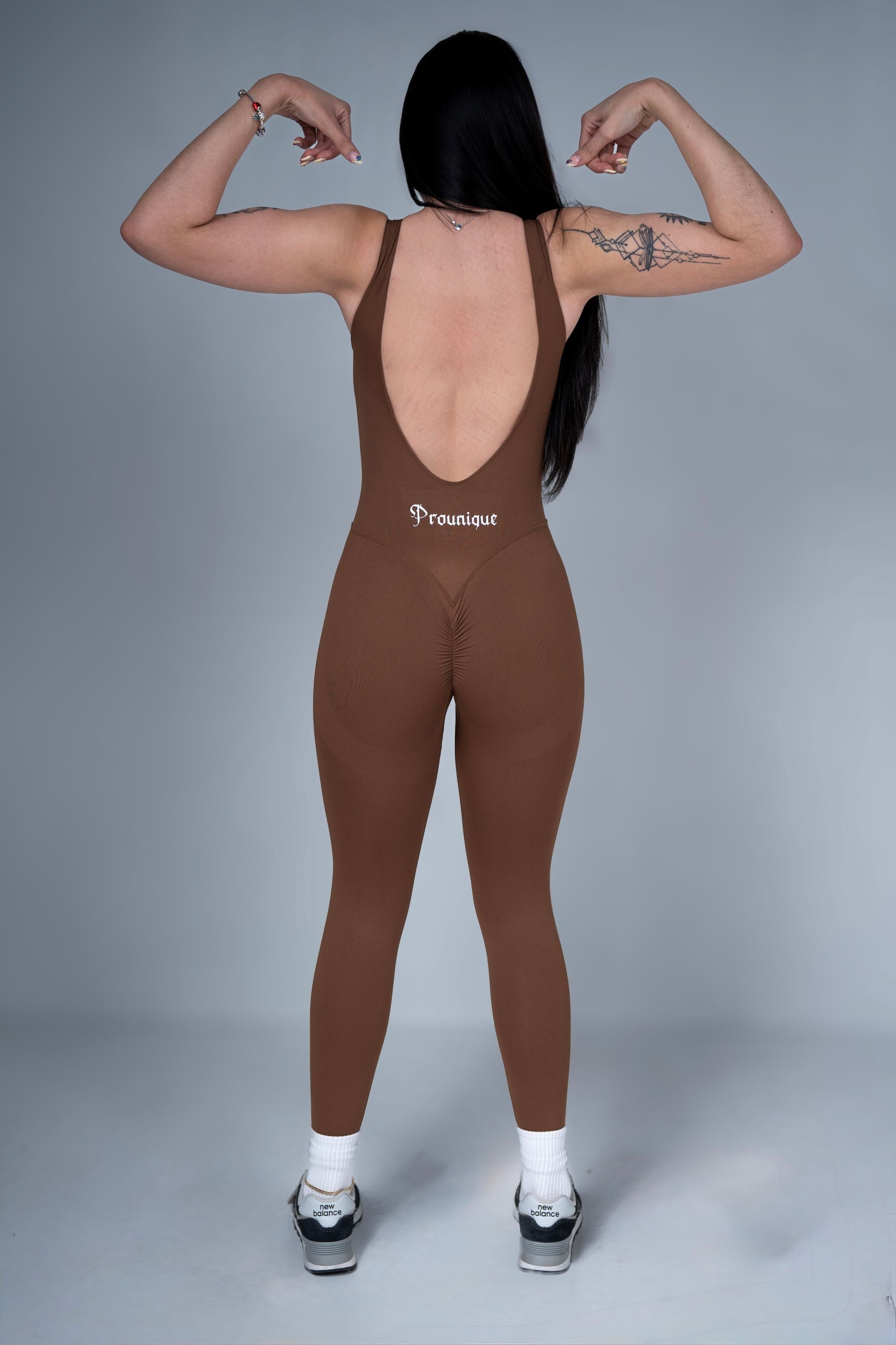 Prounique Brown-Flexfit Jumpsuit